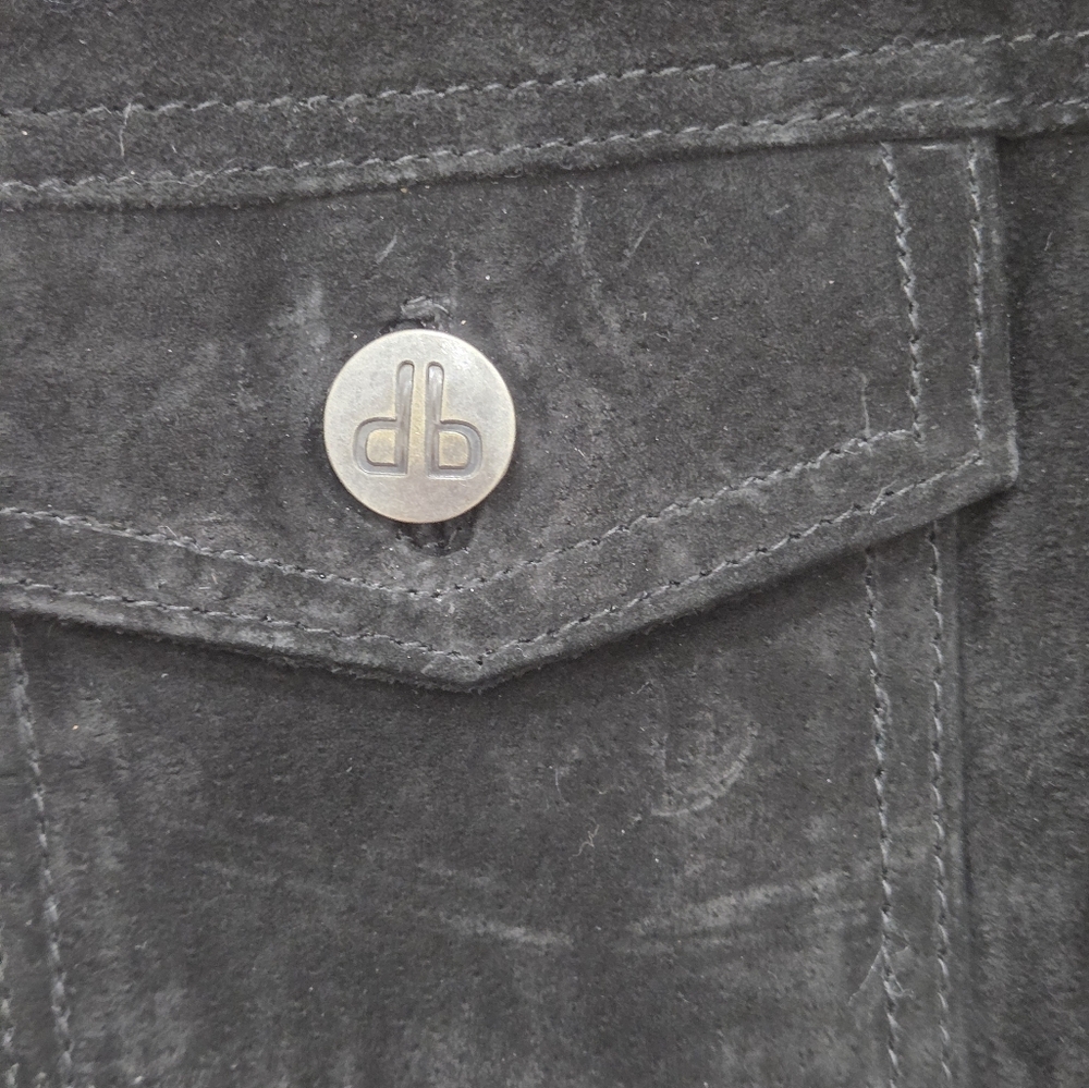 Dennis Basso Suede Leather Button Front  Black Jacket Women’s Sz Small Washable - Picture 10 of 16
